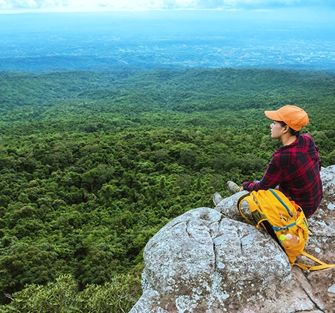 at peace hiking a mountain psychiatry